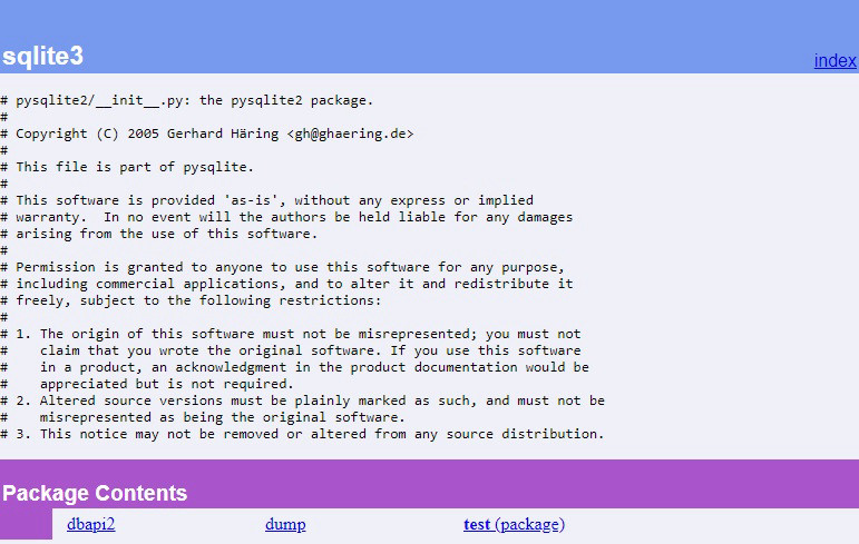 айл с документацией sqlite3, сохраненный через pydoc -w