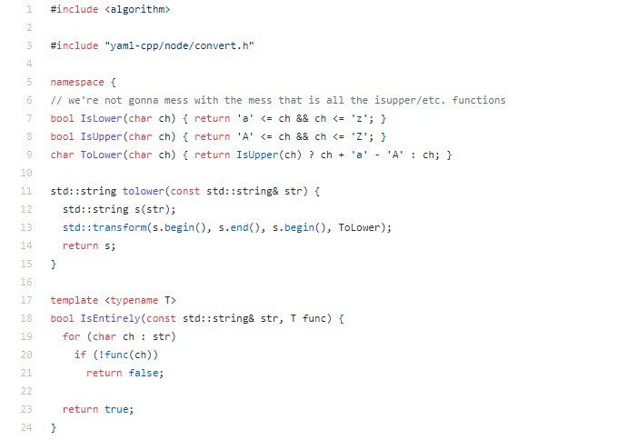 Пример C++ кода