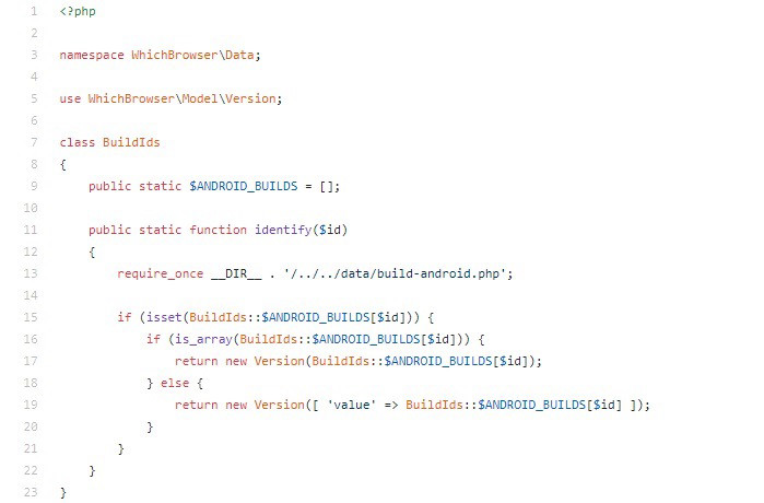 Пример PHP кода