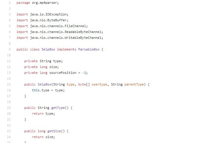 Пример Java кода